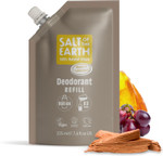 Salt of the Earth - Natural Deodorant Roll On Refill Pouch, x3 Uses - Ocean & Coconut - Vegan, Long Lasting Protection, Leaping Bunny Approved, Made in the UK - 225ml