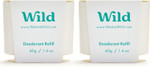 Wild - Natural Refillable Deodorant Variety Pack with Clean Fresh Scents - Aluminium Free - Scents Include Fresh Cotton & Sea Salt, Ocean Mist & Thunderstorm - Long Lasting Protection
