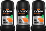 Lynx Jungle Fresh Deodorant Stick 48 Hours Anti Sweat Anti-Perspirant with Long Lasting Sweat and Odour Protection Travel Size Deodorant for Men for All Skin Types, 50ml Pack of 6