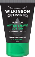 Wilkinson Sword Sensitive Men's Aftershave Lotion, Great Addition to Wash Bags for Men's Grooming, Practical Gifts, Sensitive Skin Lotion for Men, 100ml Wilkinson Sword Sensitive Men's Aftershave Lotion, Great Addition to Wash Bags for Men's Grooming, Practical Gifts, Sensitive Skin Lotion for Men, 100ml