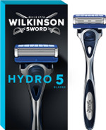 Wilkinson Sword - Hydro 5 Razor For Men - Carbon Coated Blades - Hydrating Gel & Precision Trimmer - Razor Handle + 1 Blade Wilkinson Sword - Hydro 5 Razor For Men - Carbon Coated Blades - Hydrating Gel & Precision Trimmer - Razor Handle + 1 Blade