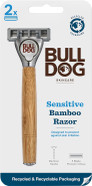 BULLDOG SKINCARE - Sensitive Bamboo Razor Smooth Glide Razor Handle + 2 Blade Refills BULLDOG SKINCARE - Sensitive Bamboo Razor Smooth Glide Razor Handle + 2 Blade Refills