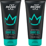 King of Shaves Antibacterial Shaving Gel for Men, Low Foam for A Precise Shave, Suitable for All Skin Types, Clear Shaving Gel For Men, 2x175ml King of Shaves Antibacterial Shaving Gel for Men, Low Foam for A Precise Shave, Suitable for All Skin Types, Clear Shaving Gel For Men, 2x175ml
