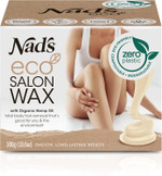 Nad's Eco Salon Wax Kit, Professional salon Quality Microwaveable Hard Stripless Wax, Plastic Free Vegan Wax, Includes 300g Eco Wax & 1 Wooden Spatula