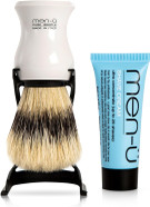 men-ü BARBIERE PURE BRISTLE SHAVING BRUSH (WHITE) Traditional shaving brush set from Italy with pure bristles. A great introductory shaving brush. Includes 15ml SHAVE CREAM tube men-ü BARBIERE PURE BRISTLE SHAVING BRUSH (WHITE) Traditional shaving brush set from Italy with pure bristles. A great introductory shaving brush. Includes 15ml SHAVE CREAM tube
