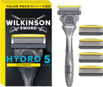 WILKINSON SWORD - Hydro 5 Ultimate Razor For Men Shock Absorb Technology Hydrating Gel & Precision Trimmer Razor plus 4 Blades Refills Pack WILKINSON SWORD - Hydro 5 Ultimate Razor For Men Shock Absorb Technology Hydrating Gel & Precision Trimmer Razor plus 4 Blades Refills Pack