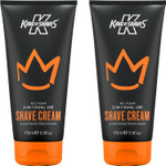 King of Shaves 2-in-1 No Foam Shaving Cream & Daily Moisturising Face Cream for Men 150ml TWIN PACK