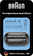 Braun Series 5 Electric Shaver ORIGINAL Replacement Head, Get Back 100% Shaving Performance, Compatible With 50, 51, 52 Generations Shavers, Made in Germany, 54B Braun Series 5 Electric Shaver ORIGINAL Replacement Head, Get Back 100% Shaving Performance, Compatible With 50, 51, 52 Generations Shavers, Made in Germany, 54B