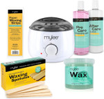 Mylee Complete Waxing Kit, Includes Salon Quality Wax Heater, Soft Cream Wax, Waxing Strips, Spatulas and Mylee Pre & After Care Lotion (Tea Tree) Mylee Complete Waxing Kit, Includes Salon Quality Wax Heater, Soft Cream Wax, Waxing Strips, Spatulas and Mylee Pre & After Care Lotion (Tea Tree)