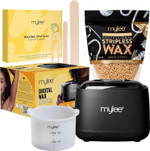 MYLEE Advanced Wax Kit - Complete Professional Home Waxing Solution for Silky Smooth Skin - Includes Digital Wax Heater, Jasmine Scented Stripless Hard Wax & 200x Assorted Disposable Wooden Spatulas MYLEE Advanced Wax Kit - Complete Professional Home Waxing Solution for Silky Smooth Skin - Includes Digital Wax Heater, Jasmine Scented Stripless Hard Wax & 200x Assorted Disposable Wooden Spatulas