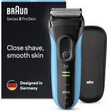 Braun Series 3 ProSkin Electric Shaver, Rechargeable and Cordless Wet & Dry Electric Razor for Men with Pop Up Precision Trimmer, 3040s, Black/Blue Braun Series 3 ProSkin Electric Shaver, Rechargeable and Cordless Wet & Dry Electric Razor for Men with Pop Up Precision Trimmer, 3040s, Black/Blue