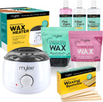 Mylee Professional Complete Waxing Kit with Wax Heater, Hard Wax Beads 500g, Applicator Spatulas, Pre & After Care Gel, Equipment Cleaner (Kit with Both Wax Pouches) Mylee Professional Complete Waxing Kit with Wax Heater, Hard Wax Beads 500g, Applicator Spatulas, Pre & After Care Gel, Equipment Cleaner (Kit with Both Wax Pouches)