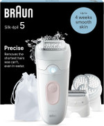 Braun Silk-épil 5 Epilator for Easy Hair Removal, Braun Epilator for Women, Wet & Dry, Lasting Smooth Skin, with Lady Shaver, Trimmer Comb & Exfoliation Brush Heads, 5-060, White/Flamingo Braun Silk-épil 5 Epilator for Easy Hair Removal, Braun Epilator for Women, Wet & Dry, Lasting Smooth Skin, with Lady Shaver, Trimmer Comb & Exfoliation Brush Heads, 5-060, White/Flamingo