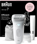 Braun Silk-épil 7, Epilator with Wide Head for Easy Hair Removal, Wet & Dry, Lasting Smooth Skin, with Lady Shaver Head & Trimmer Comb, Body Mini Shaver, 7-441, White/Silver Braun Silk-épil 7, Epilator with Wide Head for Easy Hair Removal, Wet & Dry, Lasting Smooth Skin, with Lady Shaver Head & Trimmer Comb, Body Mini Shaver, 7-441, White/Silver