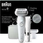 Braun Silk-épil 9, Epilator with Pivoting Head for Easy Hair Removal, Wet & Dry, Lasting Smooth Skin, with Lady Shaver Head & Trimmer Comb, 9-441, White/Silver with EU Plug Braun Silk-épil 9, Epilator with Pivoting Head for Easy Hair Removal, Wet & Dry, Lasting Smooth Skin, with Lady Shaver Head & Trimmer Comb, 9-441, White/Silver with EU Plug
