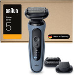 Braun Series 5 Electric Shaver, Up to 50 min, +2 Attachments, Cordless, Wet & Dry Razor for Men, 100% Waterproof, 52-A1820SI, Azure Braun Series 5 Electric Shaver, Up to 50 min, +2 Attachments, Cordless, Wet & Dry Razor for Men, 100% Waterproof, 52-A1820SI, Azure