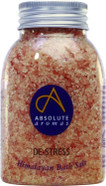 Absolute Aromas De-Stress Bath Salts 290g - Natural Pink Himalayan Salt Infused with 100% Pure Essential Oils Bergamot, Ylang Ylang, Frankincense and Jasmine Oil to Relax and Soak Tired Muscles