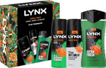 LYNX Jungle Fresh Trifecta deodorant Gift Set body spray, body wash + antiperspirant perfect gifts for him 3 piece LYNX Jungle Fresh Trifecta deodorant Gift Set body spray, body wash + antiperspirant perfect gifts for him 3 piece