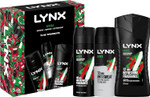 LYNX Africa Trifecta deodorant Gift Set body spray, body wash + antiperspirant perfect gifts for him 3 piece LYNX Africa Trifecta deodorant Gift Set body spray, body wash + antiperspirant perfect gifts for him 3 piece