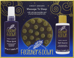 Feather & Down Massage to Sleep Gift Set (Pillow Spray, Massage Soap Bar & Bath Essence) - Infused with Lavender & Chamomile Essential oils. Vegan Friendly & Cruelty Free Feather & Down Massage to Sleep Gift Set (Pillow Spray, Massage Soap Bar & Bath Essence) - Infused with Lavender & Chamomile Essential oils. Vegan Friendly & Cruelty Free