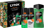 Lynx Jungle Fresh THE TRIFECTA 3-in-1 Body Wash 225 ml, 48Hrs High Definition Body Spray 150 ml & 72Hrs Antiperspirant 150 ml 3 Pieces Gift Set for Him Lynx Jungle Fresh THE TRIFECTA 3-in-1 Body Wash 225 ml, 48Hrs High Definition Body Spray 150 ml & 72Hrs Antiperspirant 150 ml 3 Pieces Gift Set for Him