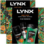 Lynx Jungle Fresh THE TRIFECTA 3-in-1 Body Wash 225 ml, 48Hrs High Definition Body Spray 150 ml & 72Hrs Antiperspirant 150 ml 3 Pieces Gift Set for Him,2pk Lynx Jungle Fresh THE TRIFECTA 3-in-1 Body Wash 225 ml, 48Hrs High Definition Body Spray 150 ml & 72Hrs Antiperspirant 150 ml 3 Pieces Gift Set for Him,2pk
