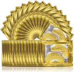 AIQIUSHA 24K Gold Under Eye Treatment Masks, Natural Gel Collagen Eye Masks, Under Eye Gel Patches Dark Circles, Anti Wrinkle, Puffy Eyes, Skincare, Hydrating, Soothing, 25 Pairs, Independent Package