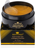 Revitale Pure Vegan Under Eye Patches, Helps Reduce Puffy Eyes & Dark Circles, Revitalise Dull Eye Masks - Nourishes, Renews, Soothes (Jar - 30 Pair)
