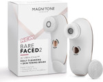 Magnitone London BareFaced 2 Vibra Sonic Face Cleansing and Massaging Brush - USB Rechargeable Electric Facial Brush, White Magnitone London BareFaced 2 Vibra Sonic Face Cleansing and Massaging Brush - USB Rechargeable Electric Facial Brush, White