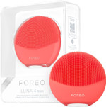 FOREO LUNA 4 mini Facial Cleansing Brush & Face Massager - Premium Face Brush - Enhances Absorption of Skin Care Products - Simple Face Care Travel Accessories - For All Skin Types - Coral FOREO LUNA 4 mini Facial Cleansing Brush & Face Massager - Premium Face Brush - Enhances Absorption of Skin Care Products - Simple Face Care Travel Accessories - For All Skin Types - Coral