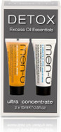 men-ü DETOX EXCESS OIL ESSENTIALS 2 x 15ml mens skincare ultra-concentrate buddy tubes. Combat oily skin with 3 Minute DTOX & Deep Cleanse with Healthy Facial Wash 15ml