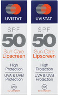 Uvistat Sun Care Lipscreen | SPF50 | Moisturising Lip Balm | Prevent Dry and Chapped Lips | 2 Tubes Uvistat Sun Care Lipscreen | SPF50 | Moisturising Lip Balm | Prevent Dry and Chapped Lips | 2 Tubes
