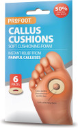 PROFOOT Callus Cushions - Instant Relief from Painful Calluses - 6 Pads, Super Soft Foam, Hypoallergenic Adhesive - Anti-Friction - Soft Cushioning PROFOOT Callus Cushions - Instant Relief from Painful Calluses - 6 Pads, Super Soft Foam, Hypoallergenic Adhesive - Anti-Friction - Soft Cushioning