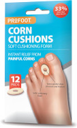 Profoot Corn Cushions - 12 Cushioning Pads - Instant Relief from Painful Corns - Super Soft Cushioning Foam Pads for Pressure Relief - Self Adhesive Pads (2 Pack) Profoot Corn Cushions - 12 Cushioning Pads - Instant Relief from Painful Corns - Super Soft Cushioning Foam Pads for Pressure Relief - Self Adhesive Pads (2 Pack)