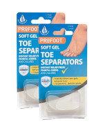 Profoot Toe Separators - Instant Relief from Corns and Calluses - Ideal for Overlapping Toes - Soft Gel Toe Spacer - Toe Spreaders (2 Pack) Profoot Toe Separators - Instant Relief from Corns and Calluses - Ideal for Overlapping Toes - Soft Gel Toe Spacer - Toe Spreaders (2 Pack)