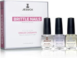 JESSICA Nail Strengthener and Repair Treatment for Brittle Nails, 3 Step Nailcare Kit with Cuticle Oil, Recovery Base, and Brilliance Top Coat, Clear, Fast Drying JESSICA Nail Strengthener and Repair Treatment for Brittle Nails, 3 Step Nailcare Kit with Cuticle Oil, Recovery Base, and Brilliance Top Coat, Clear, Fast Drying