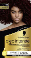 Schwarzkopf Oleo Intense Permanent Oil Colour 3-22 Deep Bordeaux Hair Dye, 100% Grey Coverage, Conditioner with HaptIQ System, Long-Lasting Colour, Ammonia Free Hair Dye