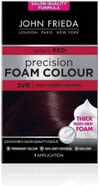 John Frieda Precision Foam Colour 3VR, Deep Cherry Brown Hair Dye, Salon-Finish Deep Cherry Brown Permanent Hair Colour, 100% Grey Coverage