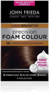 John Frieda Precision Foam Colour 5B, Salon Finish Hair Dye, 100 Percent Grey Coverage, Medium Chocolate Brown, 1 Count (Pack Of 1)