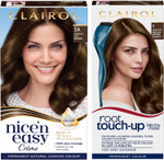 Clairol Nice'n Easy Permanent Colour + Root Touch Up (4 Dark Brown)