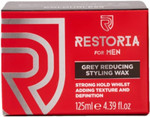 Restoria Grey Reducing Styling Wax for Men - Hair Wax That Gives Superior Definition & Hold While Fading Grey Hair, Up to 100% Coverage - Vegan, 125ml Restoria Grey Reducing Styling Wax for Men - Hair Wax That Gives Superior Definition & Hold While Fading Grey Hair, Up to 100% Coverage - Vegan, 125ml