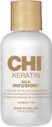 CHI Keratin Silk Infusion ; Reconstructing Keratin Treatment Hair Serum ; Leave-In Hair Oil for Dry Damaged Hair ; Hydrates, Restores & Adds Shine ; Paraben-Free, Gluten-Free & Color-Safe, 177 ml CHI Keratin Silk Infusion ; Reconstructing Keratin Treatment Hair Serum ; Leave-In Hair Oil for Dry Damaged Hair ; Hydrates, Restores & Adds Shine ; Paraben-Free, Gluten-Free & Color-Safe, 177 ml