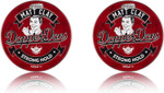 Dapper Dan Matt Clay, Strong Hold Matte Finish Soft Clay for Men, Easy Application, Smoked Saffron and Leather Fragrance 2 x 100 ml