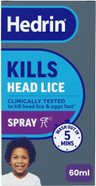 Hedrin Once Spray Gel, Fast, No Fuss Lice & Nit Treatment, Kills Head Lice & Eggs in 5 Minutes, Clinically Tested, Suitable for Adults & Children, 60ml, 2 x 30ml treatments Hedrin Once Spray Gel, Fast, No Fuss Lice & Nit Treatment, Kills Head Lice & Eggs in 5 Minutes, Clinically Tested, Suitable for Adults & Children, 60ml, 2 x 30ml treatments