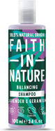 Faith In Nature 100ml Travel Size Lavender & Geranium Conditioner, Nourishing, Vegan & Cruelty Free, No SLS or Parabens, For Normal to Dry Hair (Pack of 2)