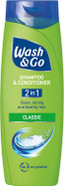 Wash & Go Classic 2 in 1 Shampoo & Conditioner, Men's Hair Shampoo, For All Hair Types, Bulk Pack x 6 bottles Wash & Go Classic 2 in 1 Shampoo & Conditioner, Men's Hair Shampoo, For All Hair Types, Bulk Pack x 6 bottles