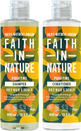 Faith In Nature Natural Grapefruit & Orange Shampoo and Conditioner Set, Invigorating, Vegan & Cruelty Free, No SLS or Parabens, For Normal to Oily Hair, 2 x 400ml Pack Faith In Nature Natural Grapefruit & Orange Shampoo and Conditioner Set, Invigorating, Vegan & Cruelty Free, No SLS or Parabens, For Normal to Oily Hair, 2 x 400ml Pack