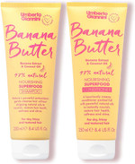 Umberto Giannini Banana Butter Nourishing Superfood Shampoo & Conditioner Set, Vegan & Cruelty Free Moisturising Formula for Dry, Textured or Frizzy Hair Umberto Giannini Banana Butter Nourishing Superfood Shampoo & Conditioner Set, Vegan & Cruelty Free Moisturising Formula for Dry, Textured or Frizzy Hair