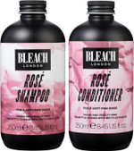 BLEACH LONDON Rose Shampoo 250 ml and Rose Conditioner 250 ml - High Pigmented Soft Pink Rinse, Vegan, Cruelty Free, Colour Protected Clean, Colour Depositing Toning Formula BLEACH LONDON Rose Shampoo 250 ml and Rose Conditioner 250 ml - High Pigmented Soft Pink Rinse, Vegan, Cruelty Free, Colour Protected Clean, Colour Depositing Toning Formula