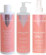 Valquer Special Pack Curls Shampoo 400 ml, Mask 275 ml and Conditioner 300 ml. Treatment of Curly Hair Curly Method Defined Curls. Moisturizes and Softens with Vegetable and Corn Keratin. Vegan